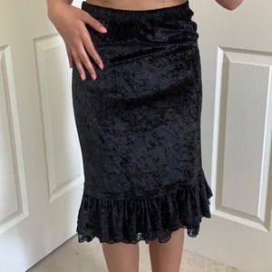 black midi skirt